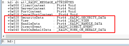 KALPC_MESSAGE_ATTRIBUTES结构