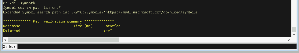 WinDbg sympath